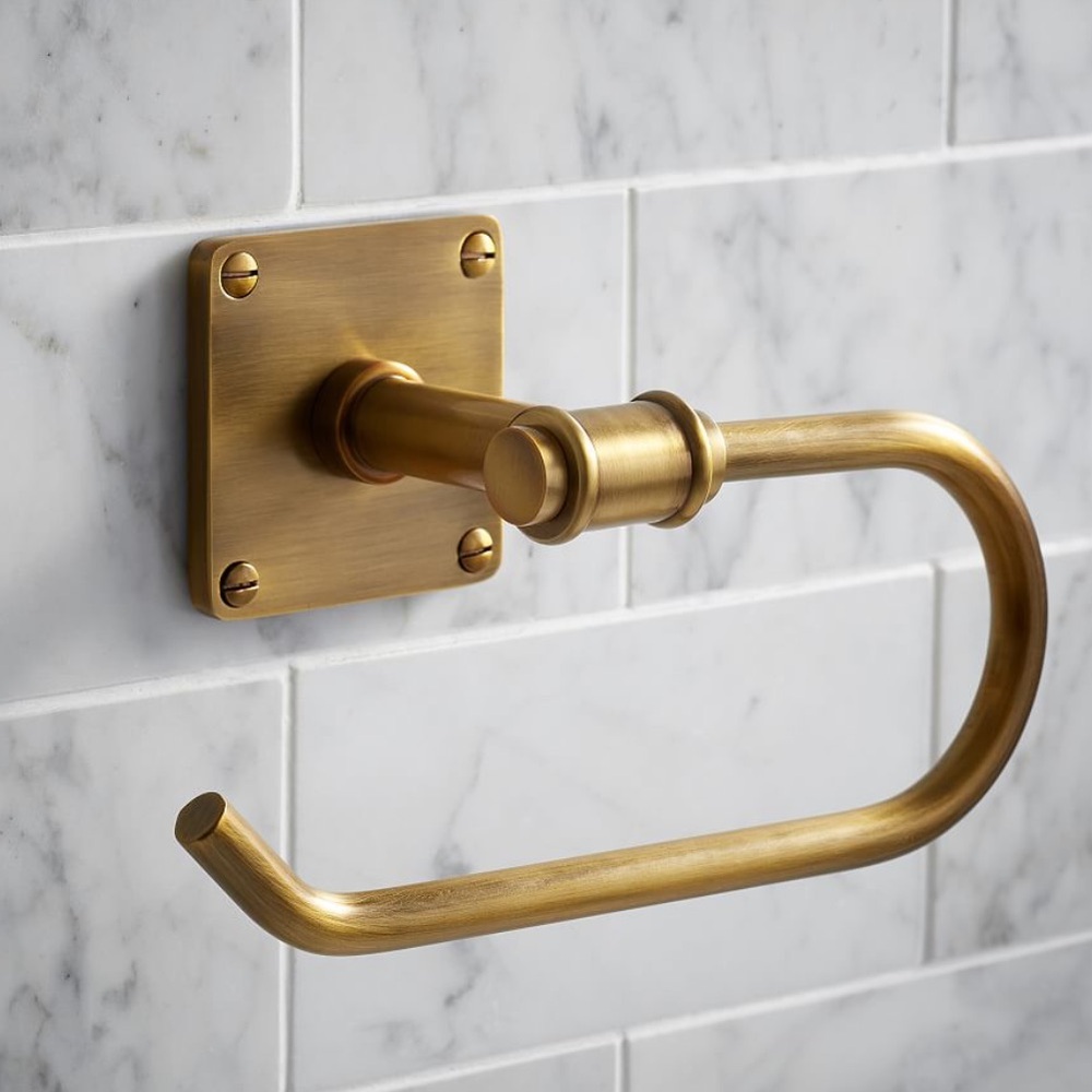 Pottery Barn Harley Towel Ring in Brass